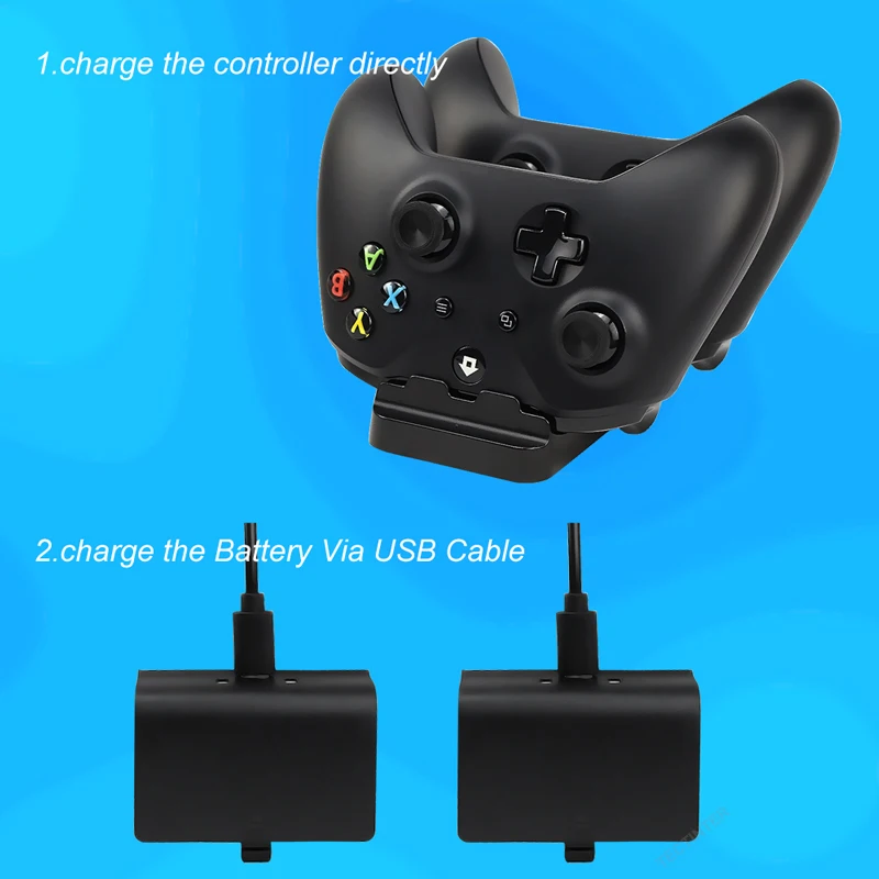 Dual Charger For XBox One Slim/X Controller Gamepad Battery Joystick Charging base Dock Station Stand Gaming Accessories | Электроника