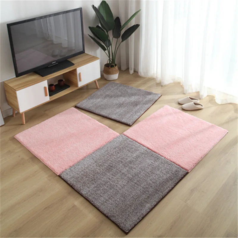 Толстые плюшевые коврики с татами сшитые Детские замшевые для ползания можно