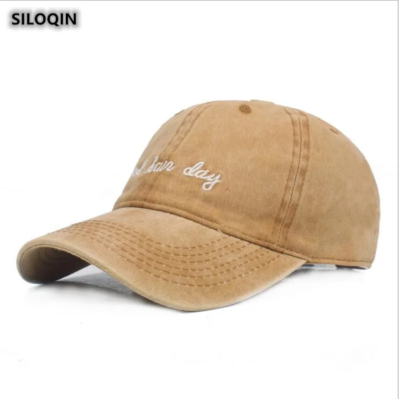 

Женские бейсболки SILOQIN для конского хвоста, осенняя Модная хлопковая кепка с язычком для мужчин, брендовая Кепка с буквенной вышивкой регул...
