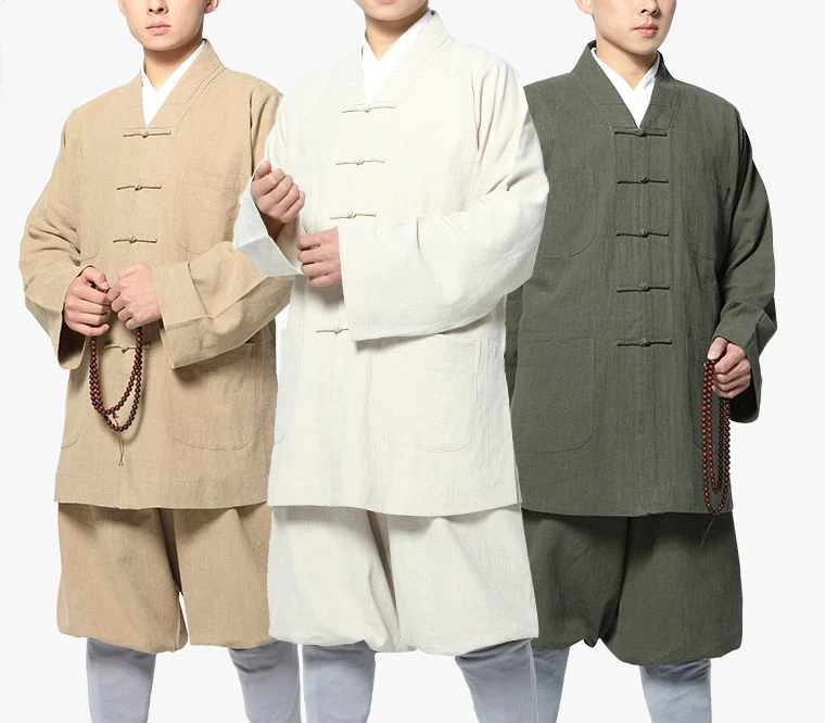 Высококачественные буддийские костюмы унисекс из рами кунг-фу для медитации |