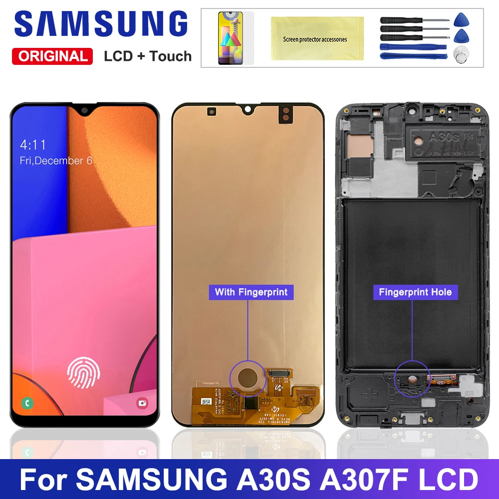 

Дисплей TFT для Samsung Galaxy A30S, черный, с рамкой/без рамки
