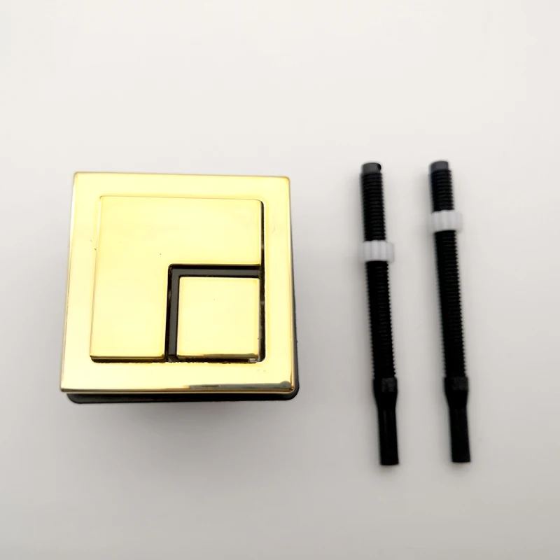 57x57mm Dual Flush Toilet Tank Gold colour Button Square shape Push Buttons Bathroom Accessories | Обустройство дома