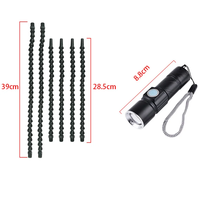 Паяльник с держателем для помощи 6 шт. гибкие руки USB DC вентилятор фонарик 3X лупа