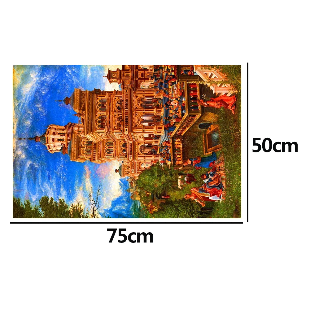 

Mini Intelligent Educational Toy 1000 Pieces Adults Kids Paper Jigsaw Puzzles Landmark Building Assembling Picture