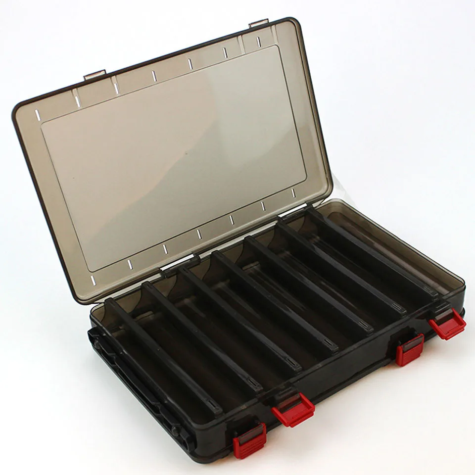 

14 Compartments 18.5*27.5*5 Fishing Tackle Double Sided Plastic Fishing Lure Box Large Fishing Lure Hook Boxes Pesca Tackle Box
