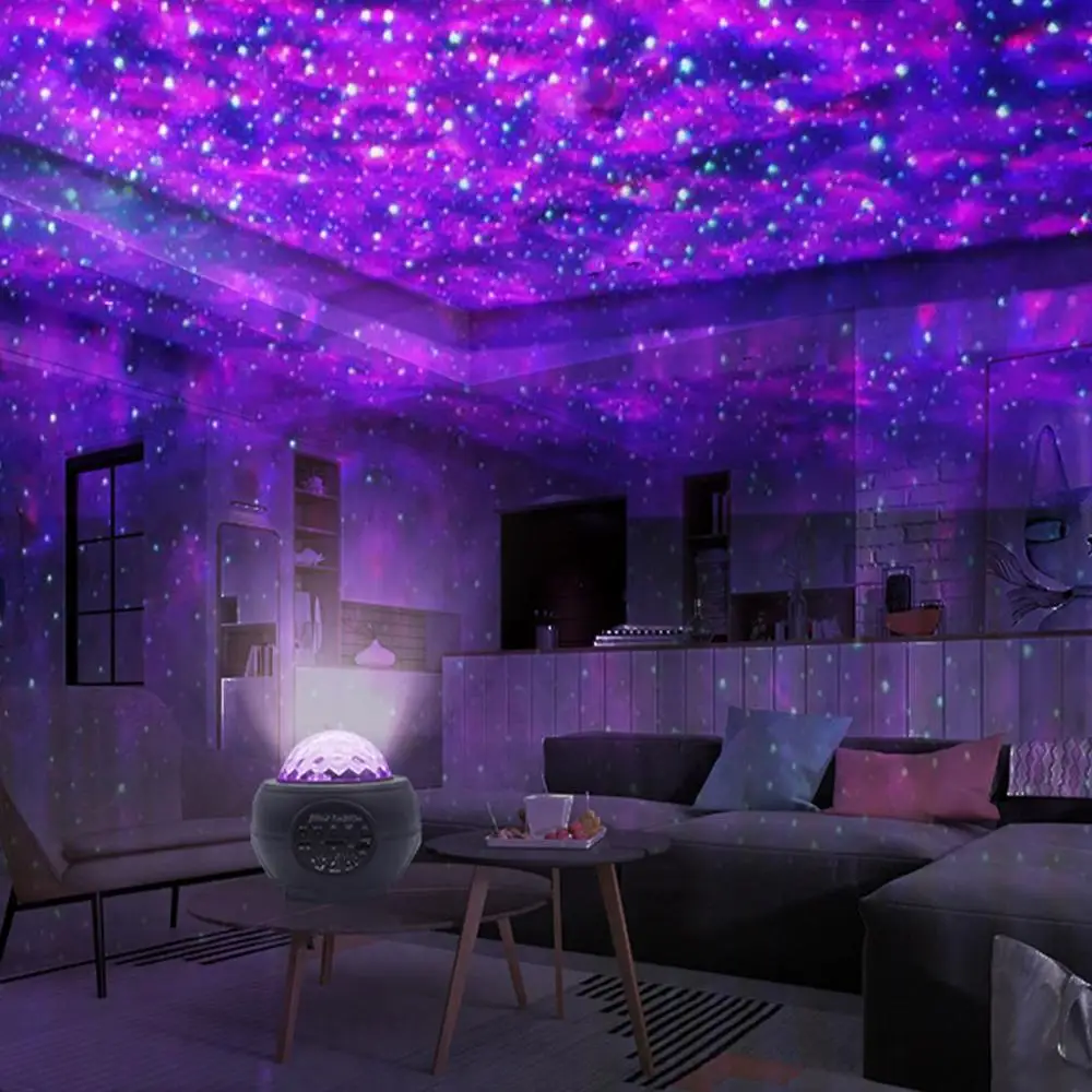 

Colorful LED Star Light Projector Rotating Ocean Wave Night Lights Bluetooth Music USB Nebula Lamp Starry Sky Galaxy Light Decor
