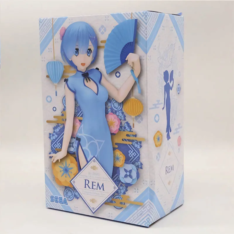 

19Cm Cheongsam Rem Japanese Anime Zero Starting Life In Another World Figure Toy Decoration Exquisite Boxed Collectibles Toys