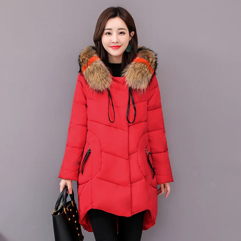 Plus Size 4XL 5XL Winter Jacket Women Padded Outwear Hooded Colorful Fur Female Coat Long Parka Mujer Invierno