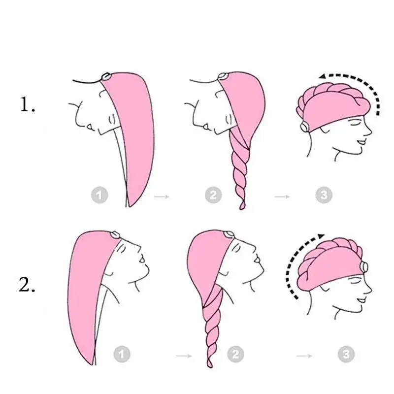 VIP - Продажа полотенца для сушки волос из микрофибры в виде обертки тюрбана на голову с шапкой для укладки волос после душа или ванны.