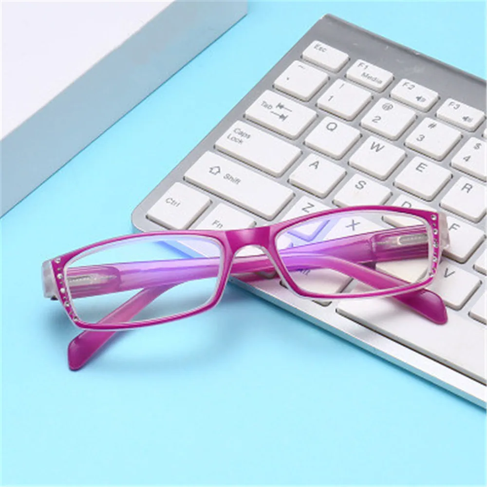 Блестящие стразы очки для чтения унисекс с защитой от УФ-светильник при