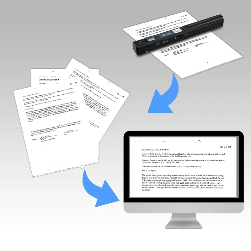 Portable Mobile Scanner 900 DPI Wireless USB Support Card Document A4 Paper Photo Image Scan Handheld JPG PDF | Компьютеры и офис