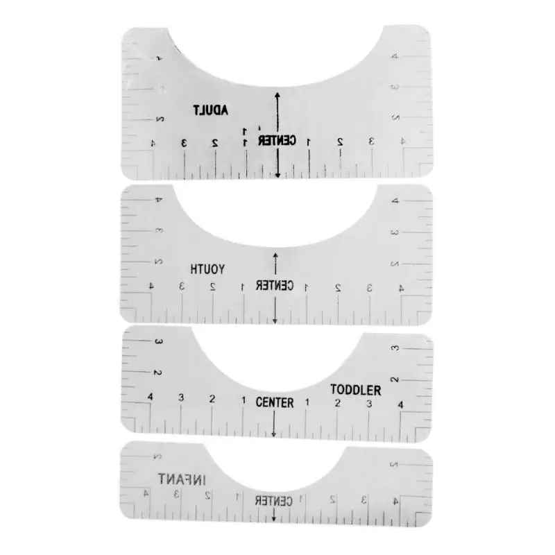 

Multifunctional Tailor Accessories Measuring Ruler Vinyl T-Shirt Ruler Guide High Quality Lightweight Calibration Tool Dropship