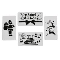 4pc christmas painting template growth manual diy walls scrapbooking album embossing stencils reusable office school supplies
