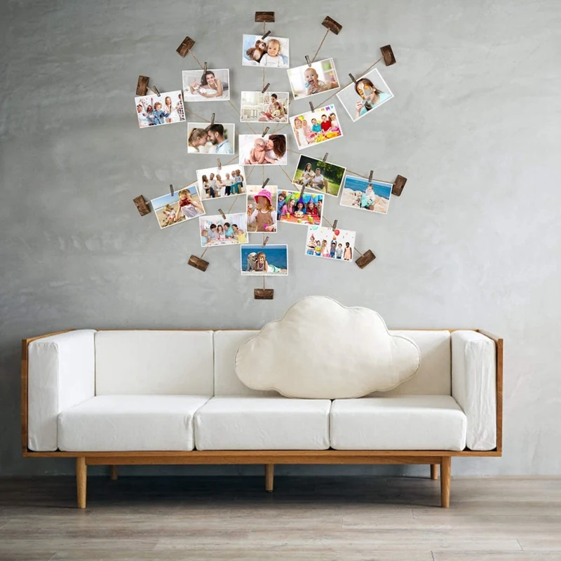 

Collage Picture Frames Hanging Photo Display Rustic Wood Photo Frame Collage