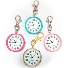 10 шт.лот красочные брелоки для женщин и мужчин, карманные часы для медсестер, врачей, студентов, спортивные подвесные кварцевые брелоки, часы, подарки