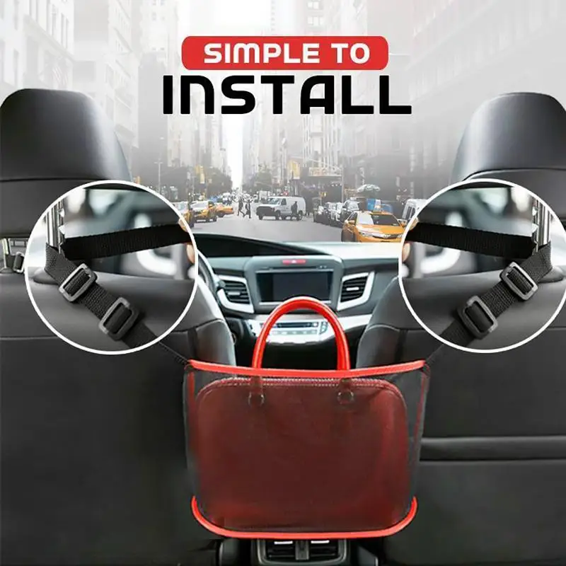 

Car Seat Storage Net Pocket Multifunctional Car Storage Bag Hanging Bag Car Supplies