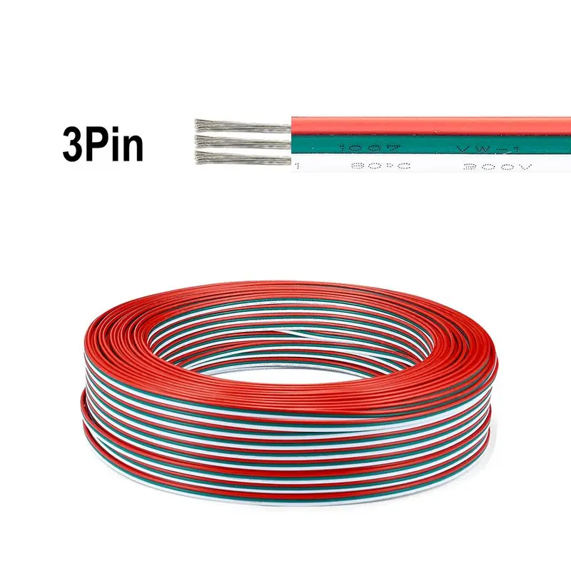 Провод для светодиодной ленты 3pin 22AWG провод из луженой меди SM JST удлинитель