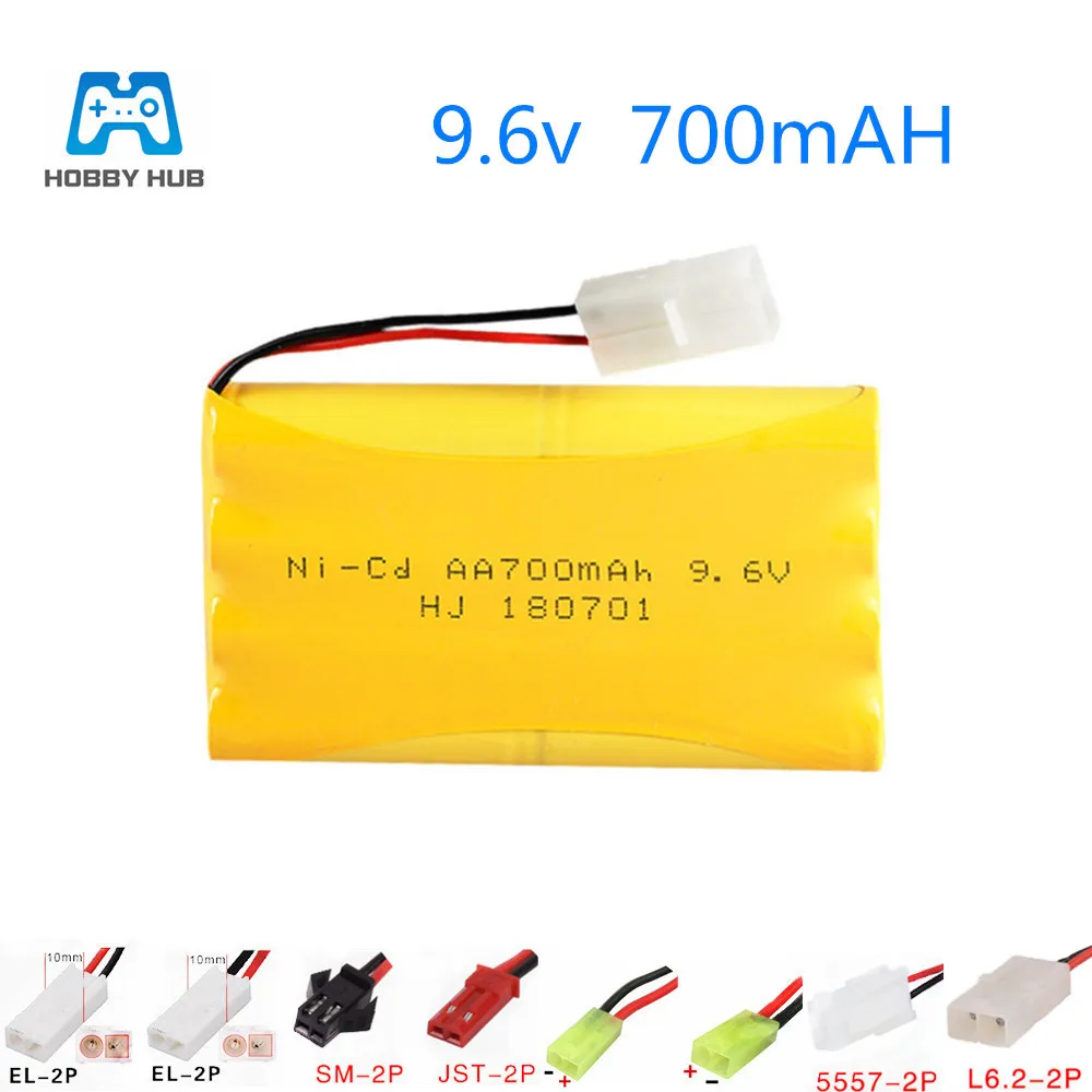 Ni-CD 9.6V 700mAh Rechargeable battery for RC Cars Trucks Tank Guns lighting facilities Remote control electric toys AA |