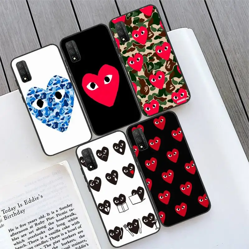 

PLAY Comme des Garcons Heart Phone Case for Xiaomi mi11 mi6 mi5x mix2 mix3 mi5 mi6plus mi10pro mi9 note 2 3 Funda coque cover