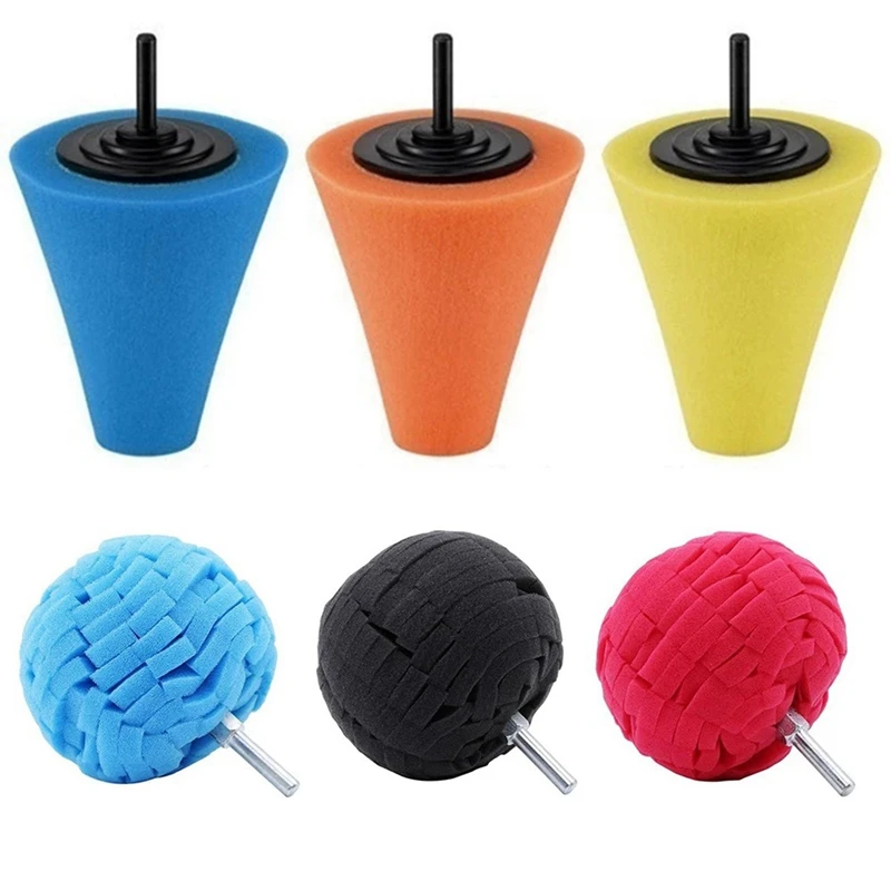 

GTBL 6PCS 3 Inch 8CM Car Care Foam Sponge Polishing Pad Polishing Ball Suitable For Wheel Hub Cover