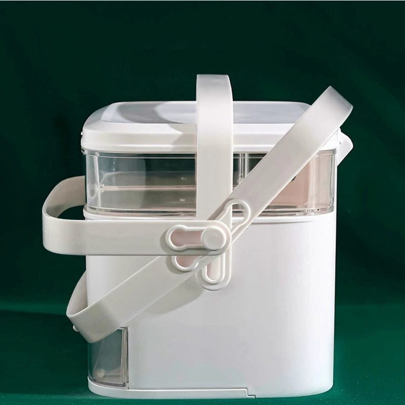 

2021 New Cosmetic Storage Box With Mirror Led Light Desktop Makeup Organizer Case Dust-Proof Drawer Type Organizer For Cosmetics