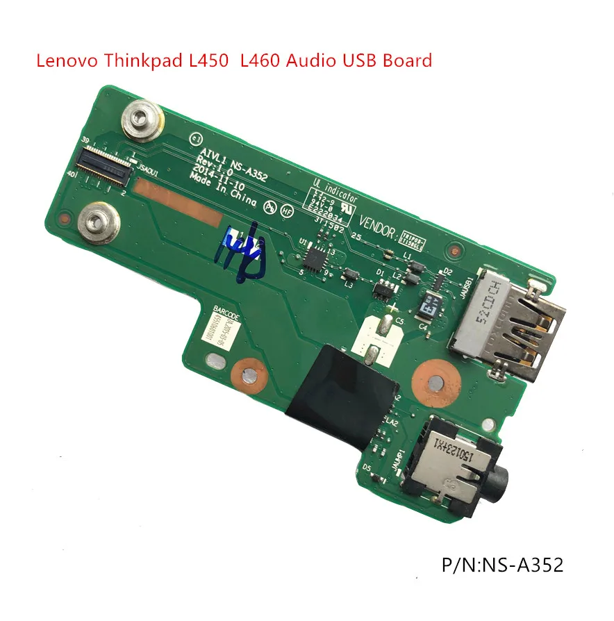 

New Original For Lenovo Thinkpad L450 L460 USB Audio Jack Port Board NS-A352