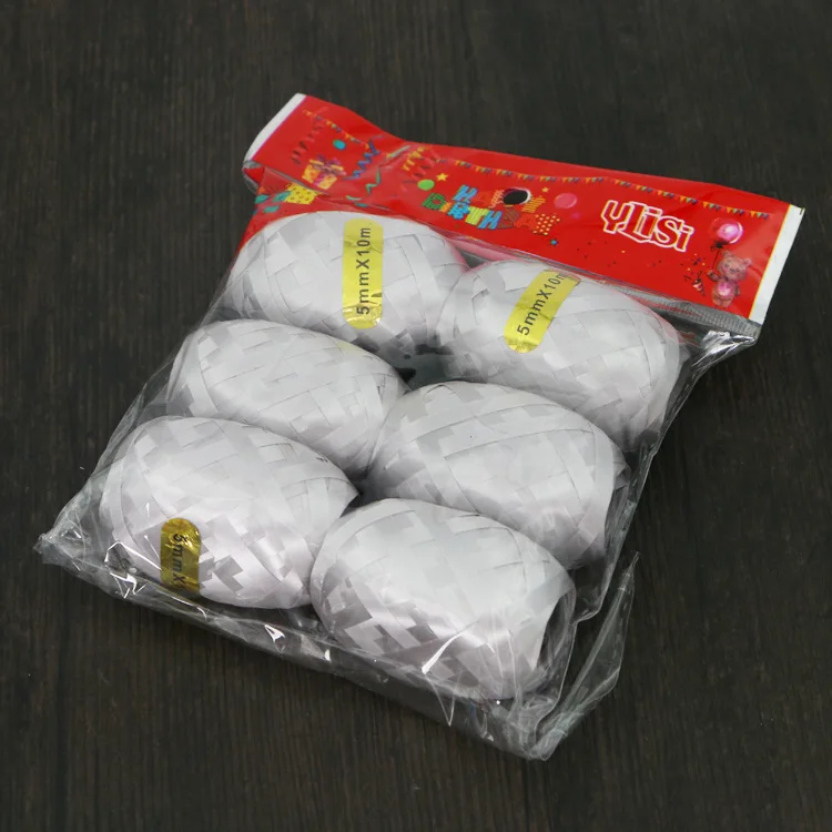 6 шт 5 мм * 10 м шар веревки шарик из фольги в форме лазерный черного цвета розового