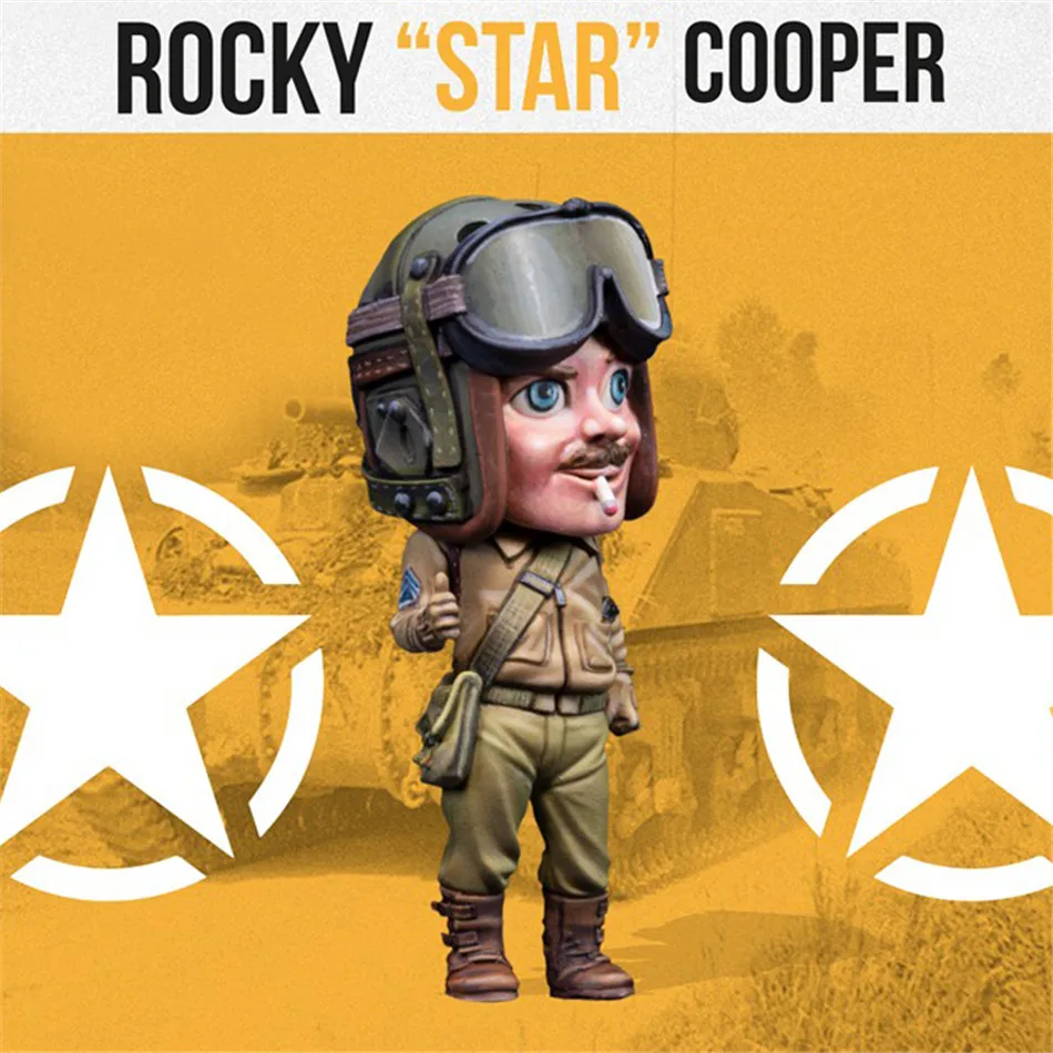 35 мм масштабная модель набор из смолы солдатик Второй мировой войны Rocky Star Cooper