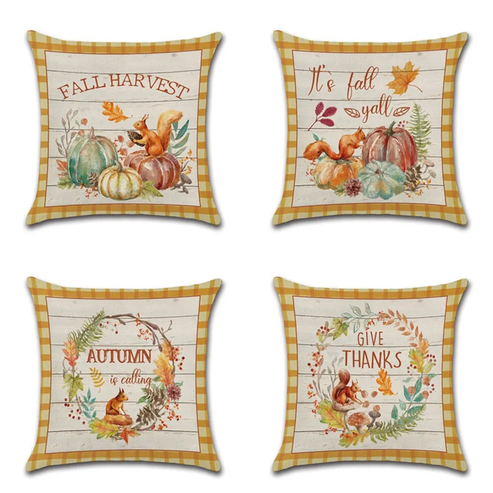 Наволочка Pumpkins на счастливый Хэллоуин наволочка в стиле День благодарения Чехлы