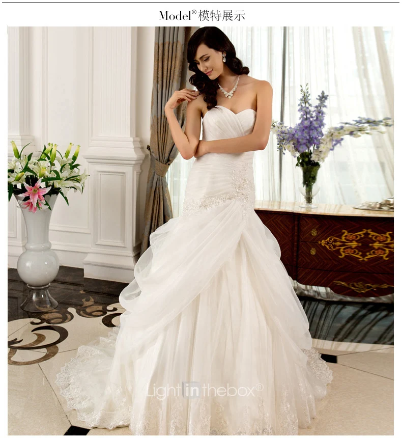 

cheap free shipping vestido de noiva bridal gown robe de mariage 2016 new style romantic bride bandage organza wedding dresses