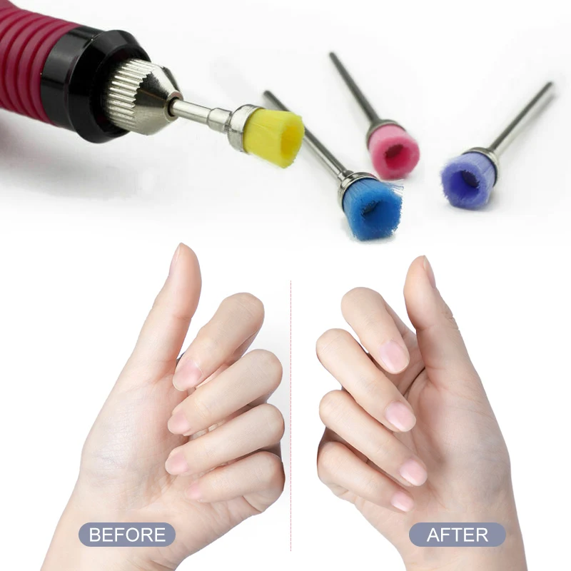 

1PC Professional Nail Drill Bit Brushes Diamond Nail Drill Bit Milling Cutter Manicure Rotary Burr Nail File Brush Antibacterial