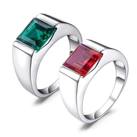 new trendy bohemian geometric crystal inlaid ring mens ring fashion crystal inlaid metal ring accessories party jewelry
