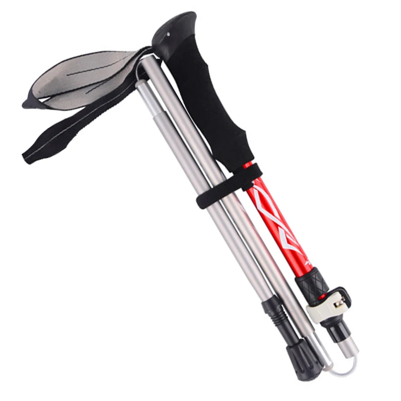 Портативный складная прогулочная палка Сверхлегкий складной регулируемый 5