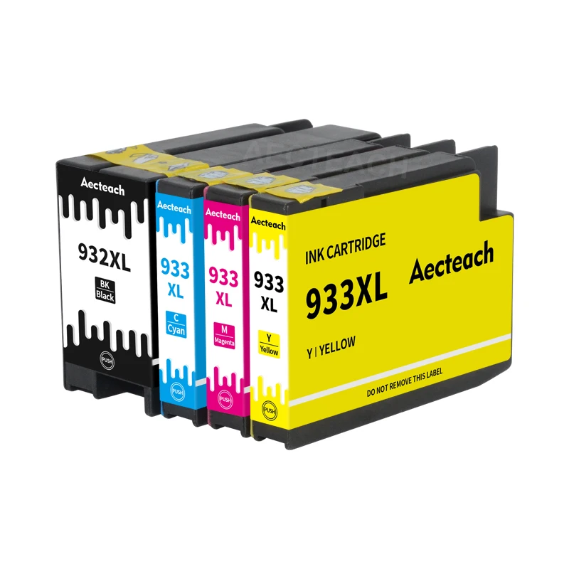 Aecteach 932XL 933XL переработанного чернильного картриджа для HP 932 Office jet 6100 6600 6700 7110 7610 7612