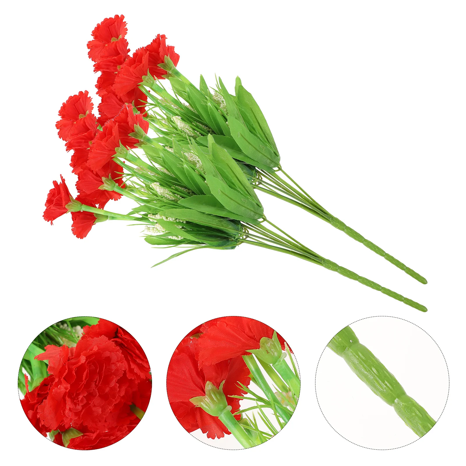

2 Bunches Simulated Carnation Bouquet Decors Artificial Flower Bunches