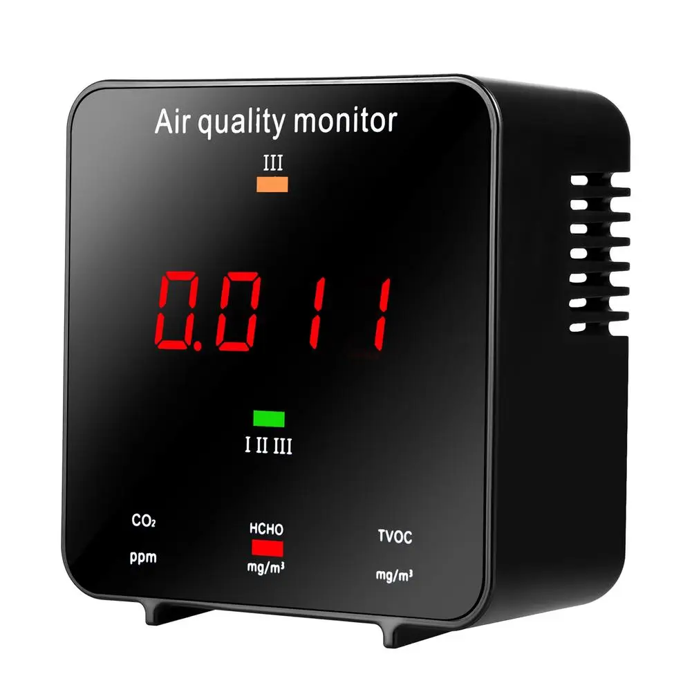

Portable CO2 Meter Digital Temperature Humidity Sensor Tester Air Quality Monitor Carbon Dioxide TVOC Formaldehyde HCHO Detector