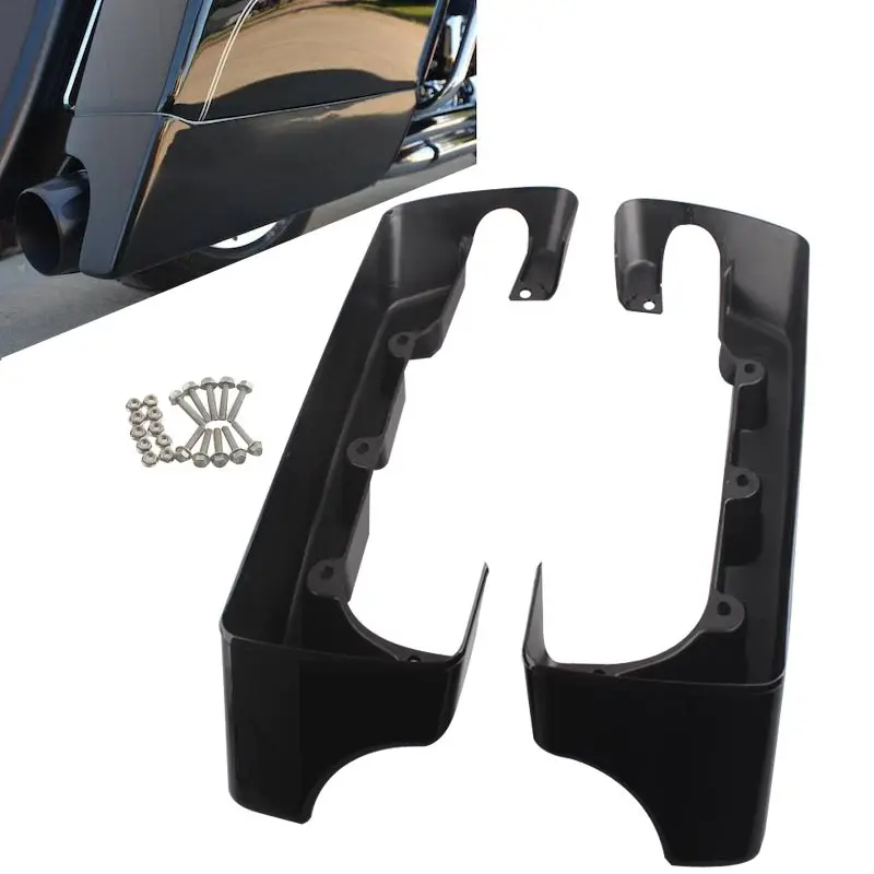 Черная мотоциклетная жесткая удлинительная сумка 5 дюймов для Harley 1994-Up Touring Electra