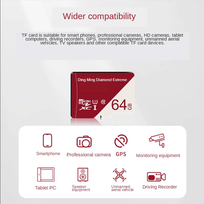 Ming Diamond High-Speed Driving Recorder Flash Memory Card 64G Monitor TF 32G Mobile Phone SD | Компьютеры и офис