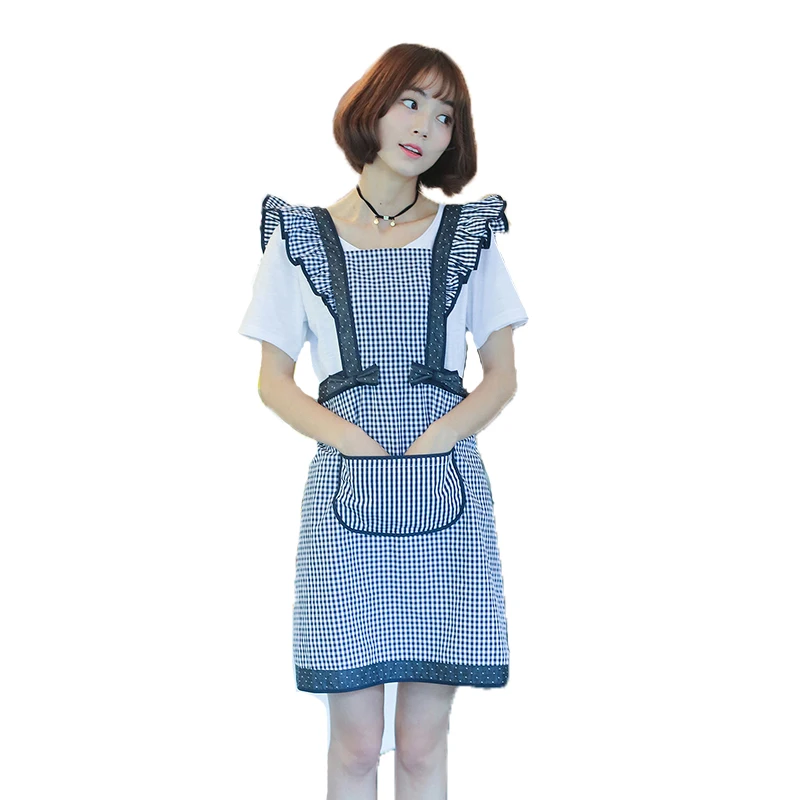 Original Korean fashion cute literary apron pastoral sling manicure Western restaurant home kitchen oil | Дом и сад