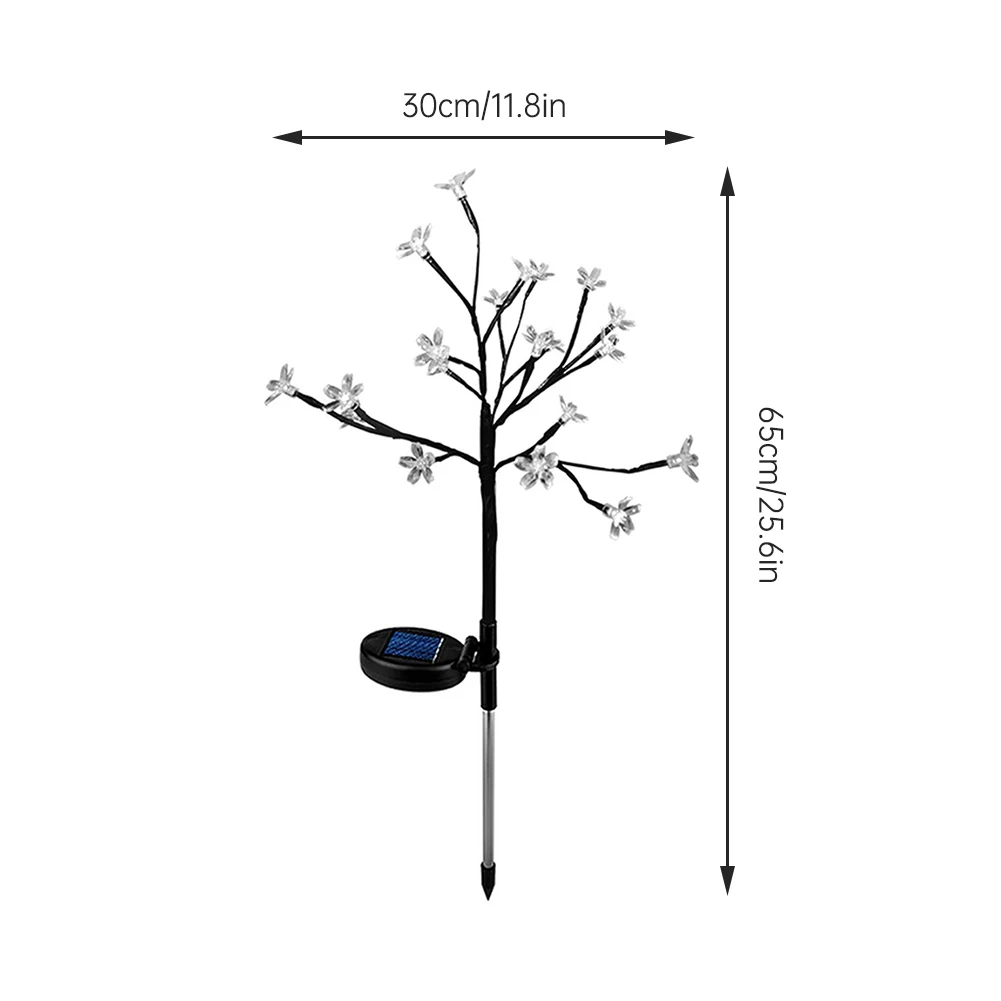 

2PCS Solar String Flower Lights Outdoor Garden Patio Decorative Multicolor Changing Waterproof Flower Lamp Home Decoration