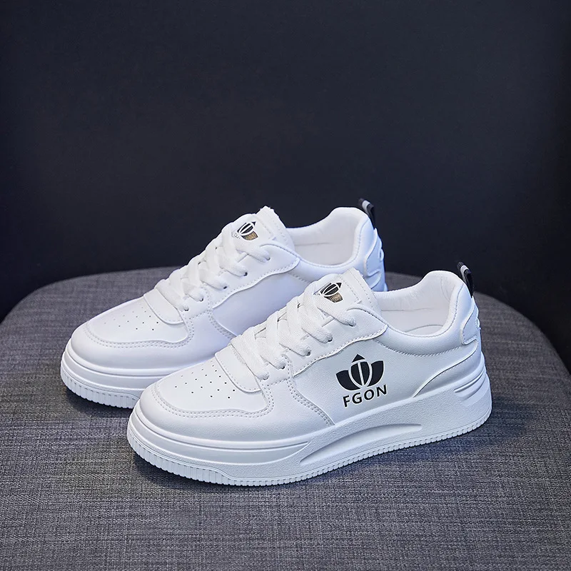 

Sneakers Shoes for Women Brand Design White Chunky Sneakers Female Vulcanize Shoes Lace Up Board Shoes Platform