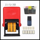 Ручная мини-бутылка, металлическая банка, пластиковый пакет для еды, печать даты, черные Быстросохнущие чернила, печать, штамповка, принтер даты, матричный шрифт