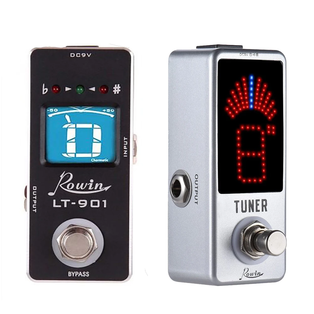 Rowin гитарная Хроматическая педаль тюнера Высокоточный Педальный тюнер туры обход гитарные аксессуары