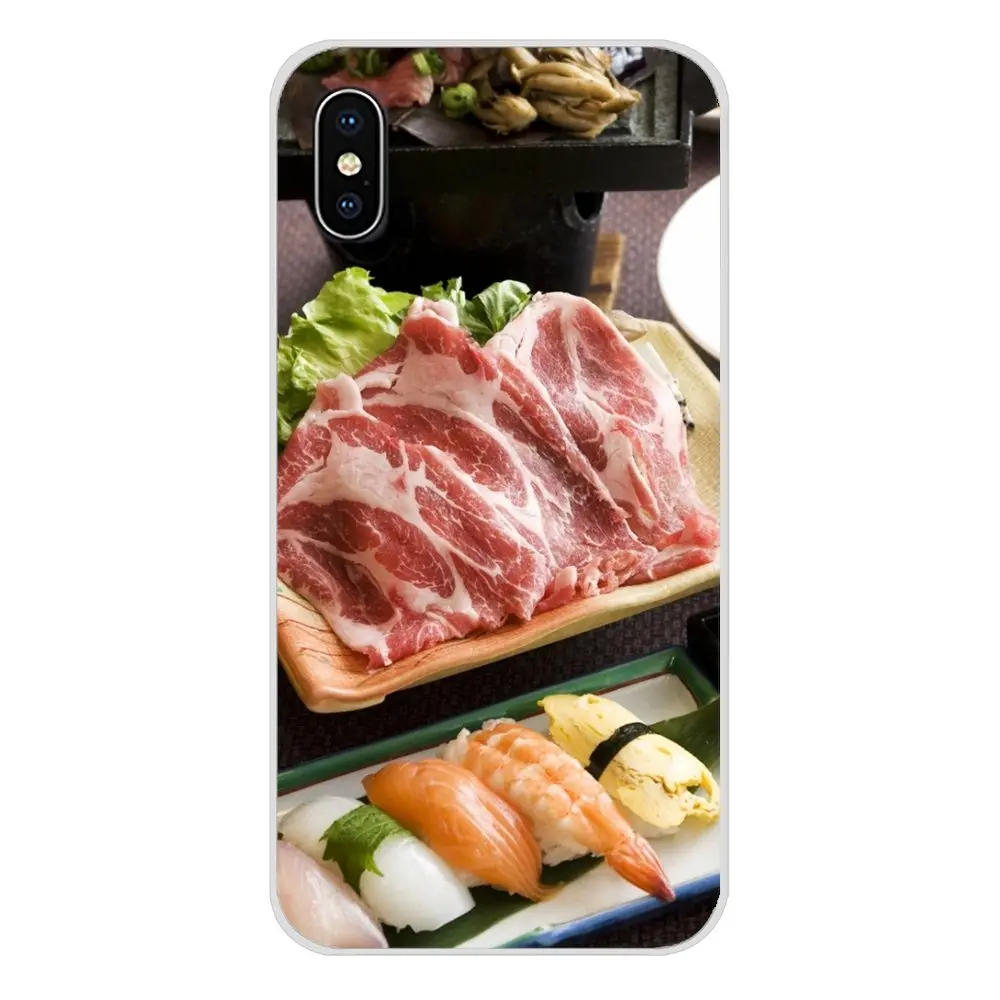 Для Samsung Galaxy S3 S4 S5 Mini S6 S7 Edge S8 S9 S10 Lite Plus Note 4 5 8 9 японская кухня суши еда мягкие