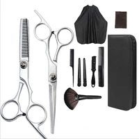 11 pcs professional hair cutting scissors set thinning shears hair razor comb clips cape hairdressing kit barber home