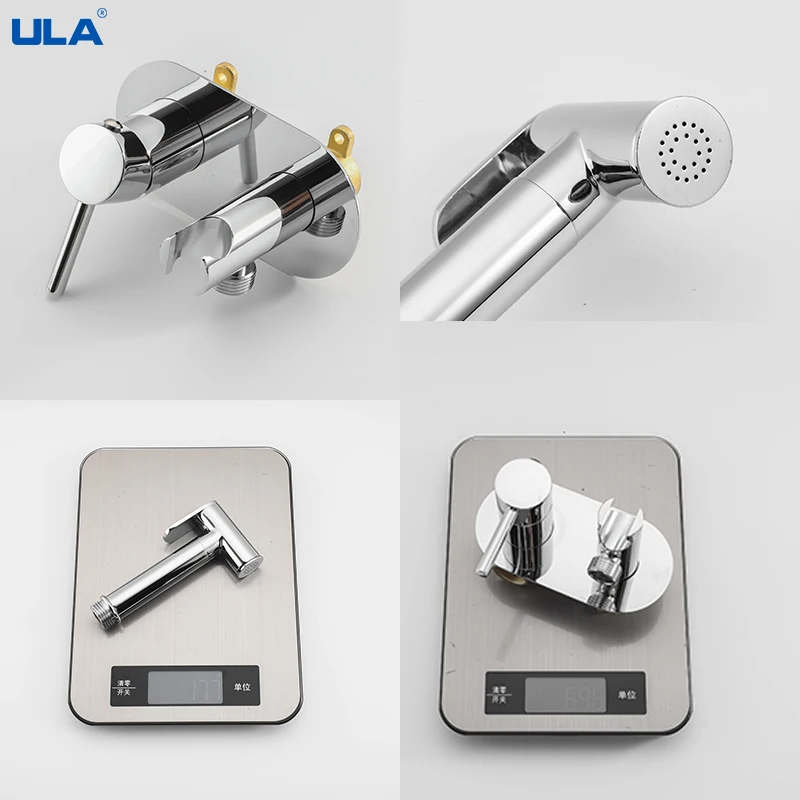 Латунный спрей для биде ULA ручной комплект подгузников с горячей и холодной водой