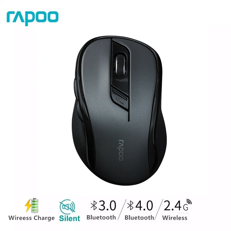 

Rapoo M500S Беспроводной Qi Беспроводная зарядка Мышь 1600 Точек на дюйм мульти-режим bluetooth 3,0/4,0 Беспроводной оптический Мышь для компьютер лаптопы