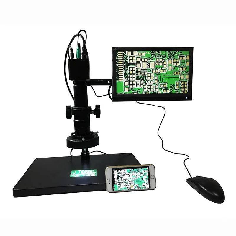 

Дешевый электронный микроскоп 14 Мп + 11,6 дюймовый ЖК цифровой видеомикроскоп, набор для промышленной камеры VMS14M33-MW + B116-HD