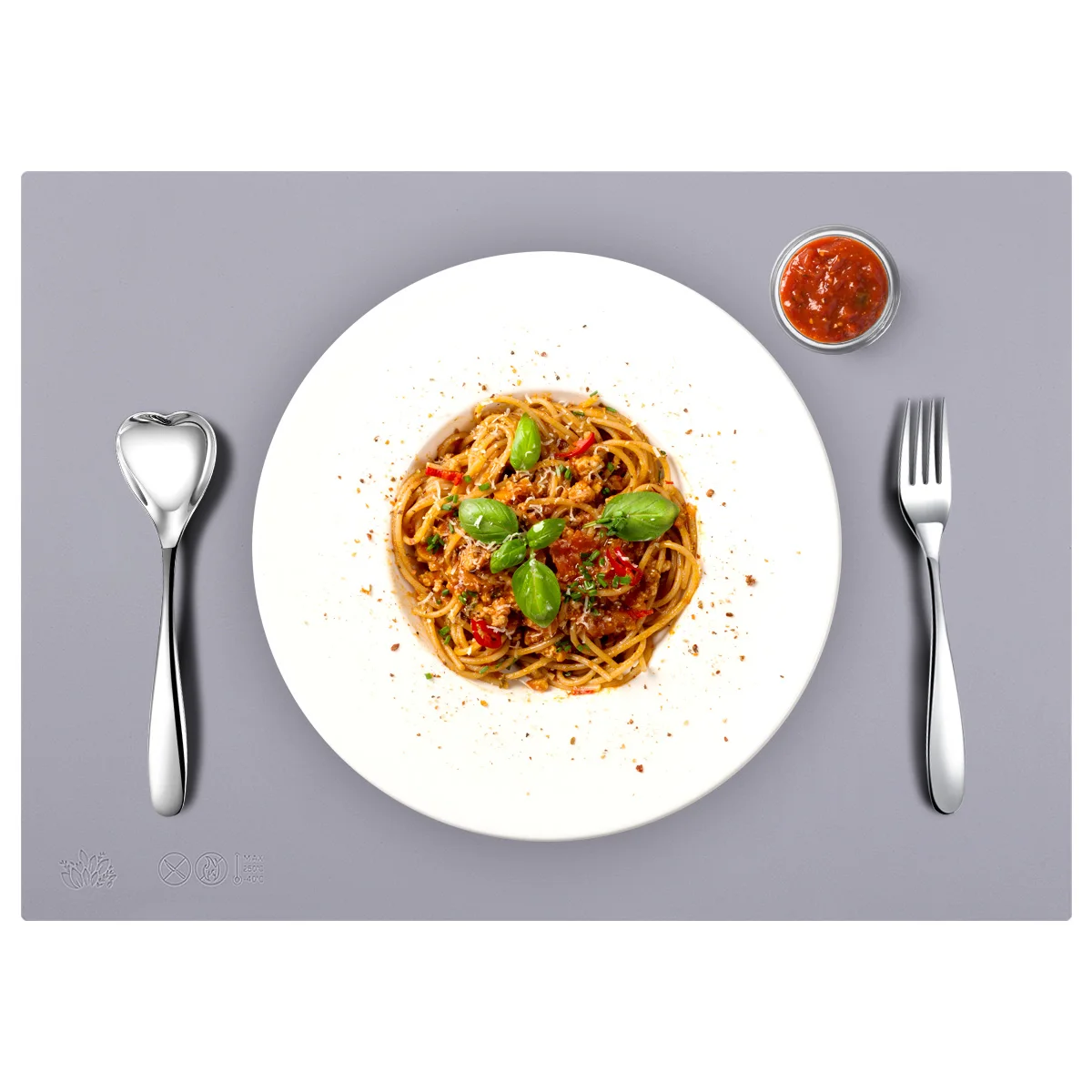 

45cm x 32cm Silicone Western Placemat Household Bowl Mat Plate Placemat Insulation Table Decor Mats