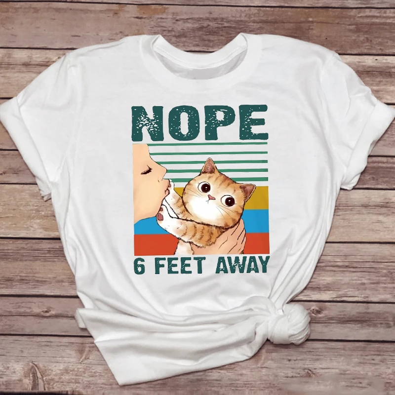 

Women's T-shirt Cute Cat Funny Skull Pet Cute Bear Fashion Trend Animal Top Lady Tshirt Female Print Graphic Hipster Tee